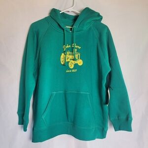 NWT John Deere Green Hooded Sweatshirt Youth Size XL